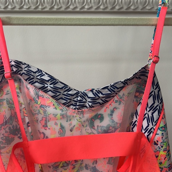 NWOT Victorias Secret Neon Paisley Cutout Romper Sz S - Picture 7 of 8